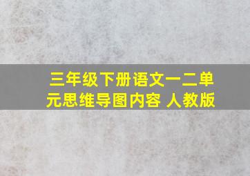 三年级下册语文一二单元思维导图内容 人教版